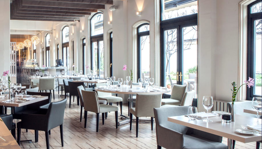 Elegant restaurant interior in Canton, OH transformed by Frank Kaye Painting’s commercial services.